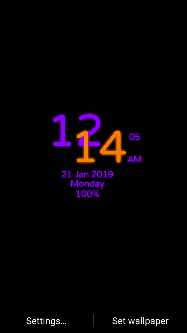 Awesome Digital Clock Lwp | Indus Appstore | Screenshot