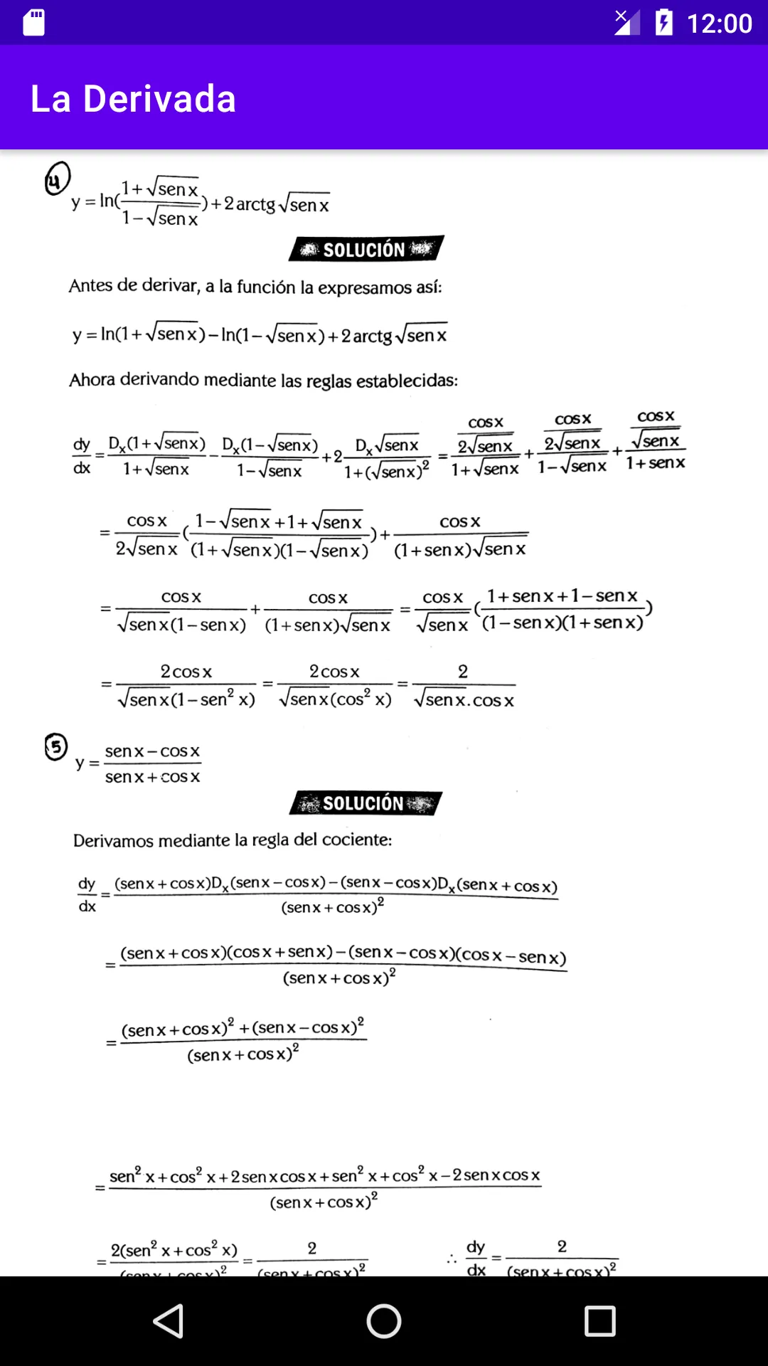 La Derivada Matemática | Indus Appstore | Screenshot