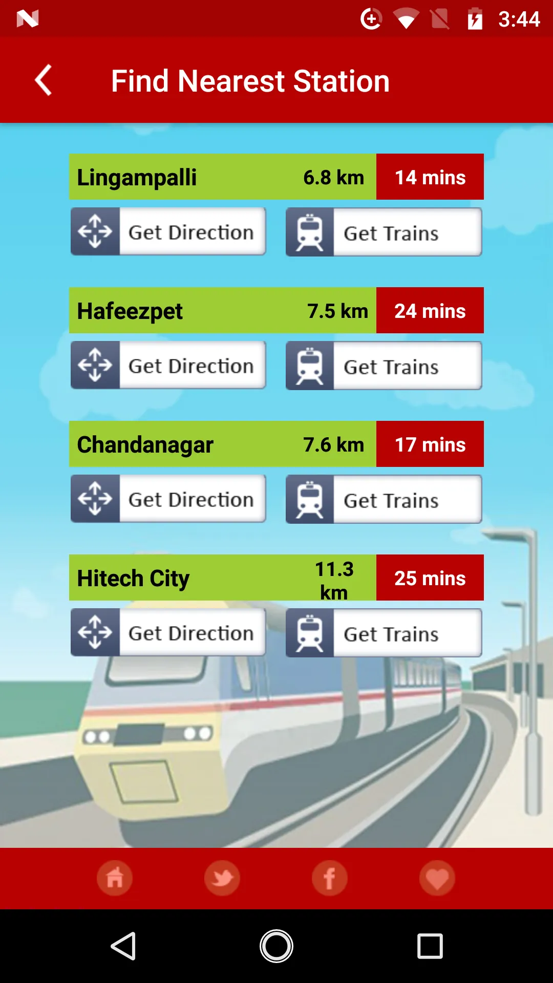 MMTS Train Timings | Indus Appstore | Screenshot