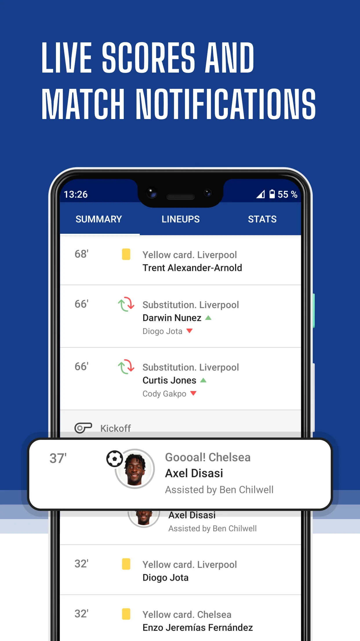 Blues Live – Soccer fan app | Indus Appstore | Screenshot