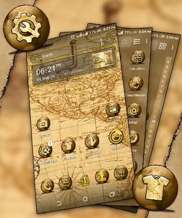 Ancient Map Launcher Theme | Indus Appstore | Screenshot