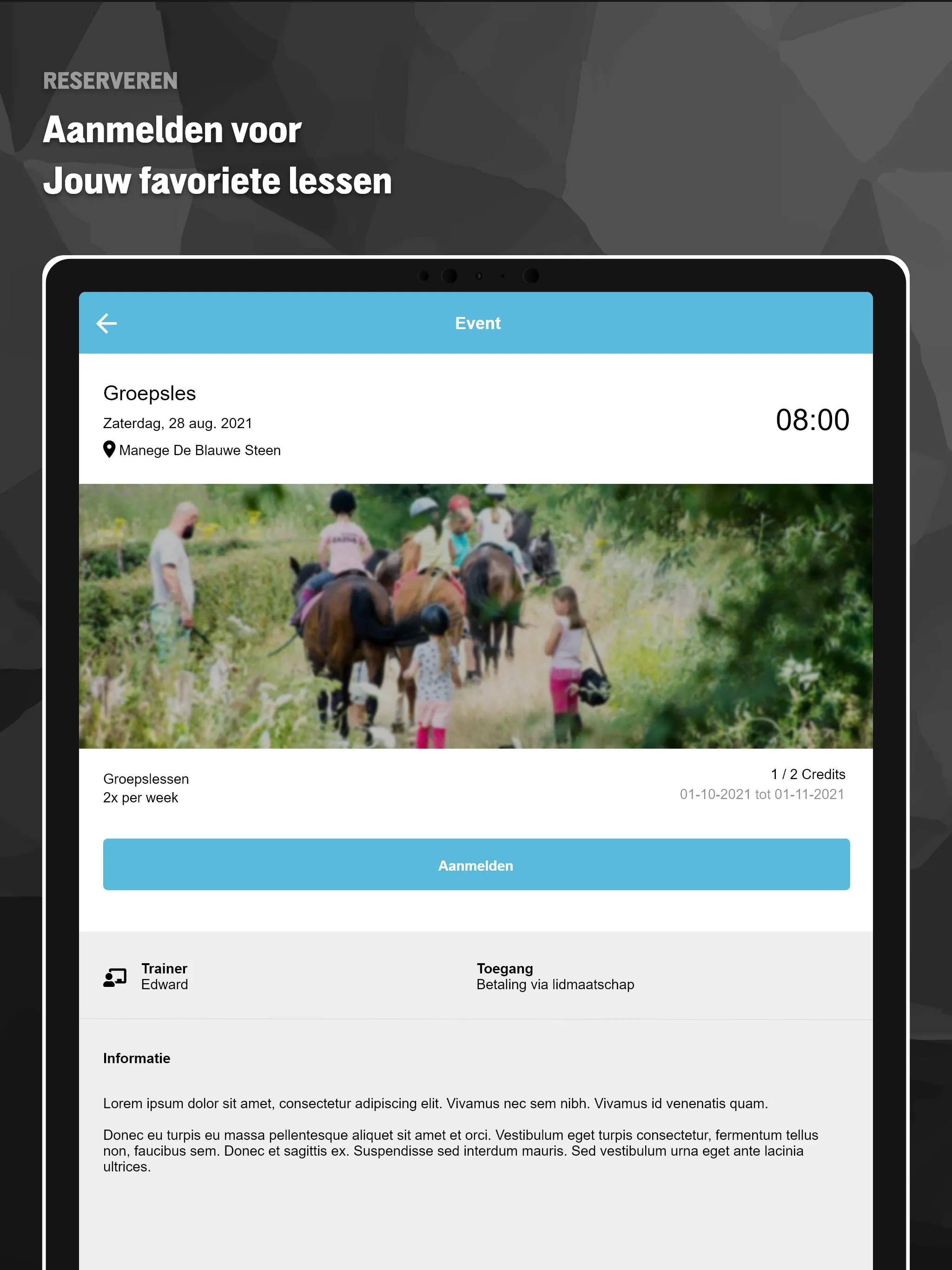 Manege De Blauwe Steen | Indus Appstore | Screenshot