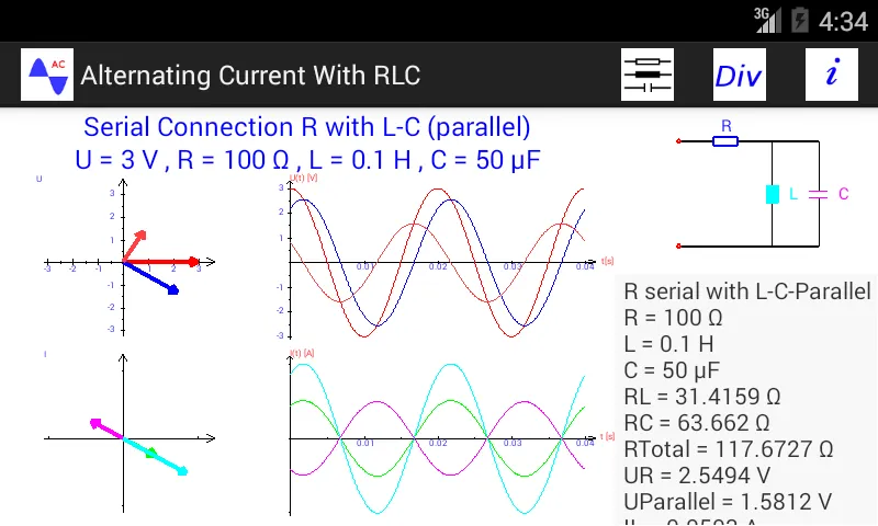 Alternating Current With RLC | Indus Appstore | Screenshot