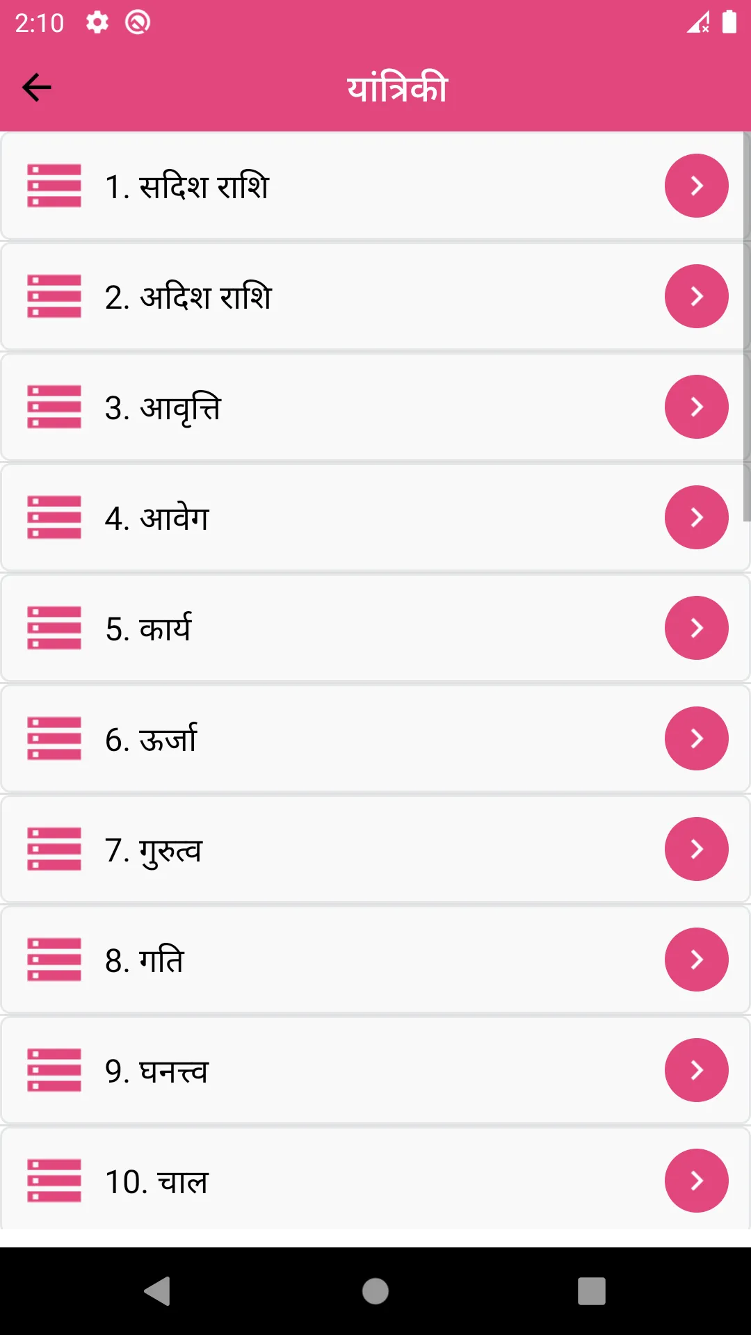 Physics in hindi | Indus Appstore | Screenshot