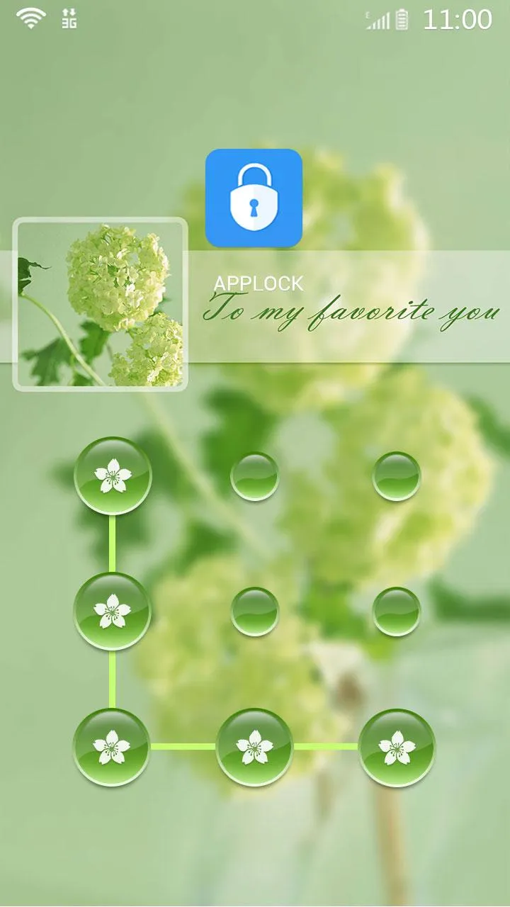 AppLock Theme Green Flowers | Indus Appstore | Screenshot