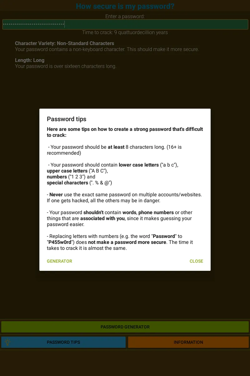 How Secure Is My Password? | Indus Appstore | Screenshot