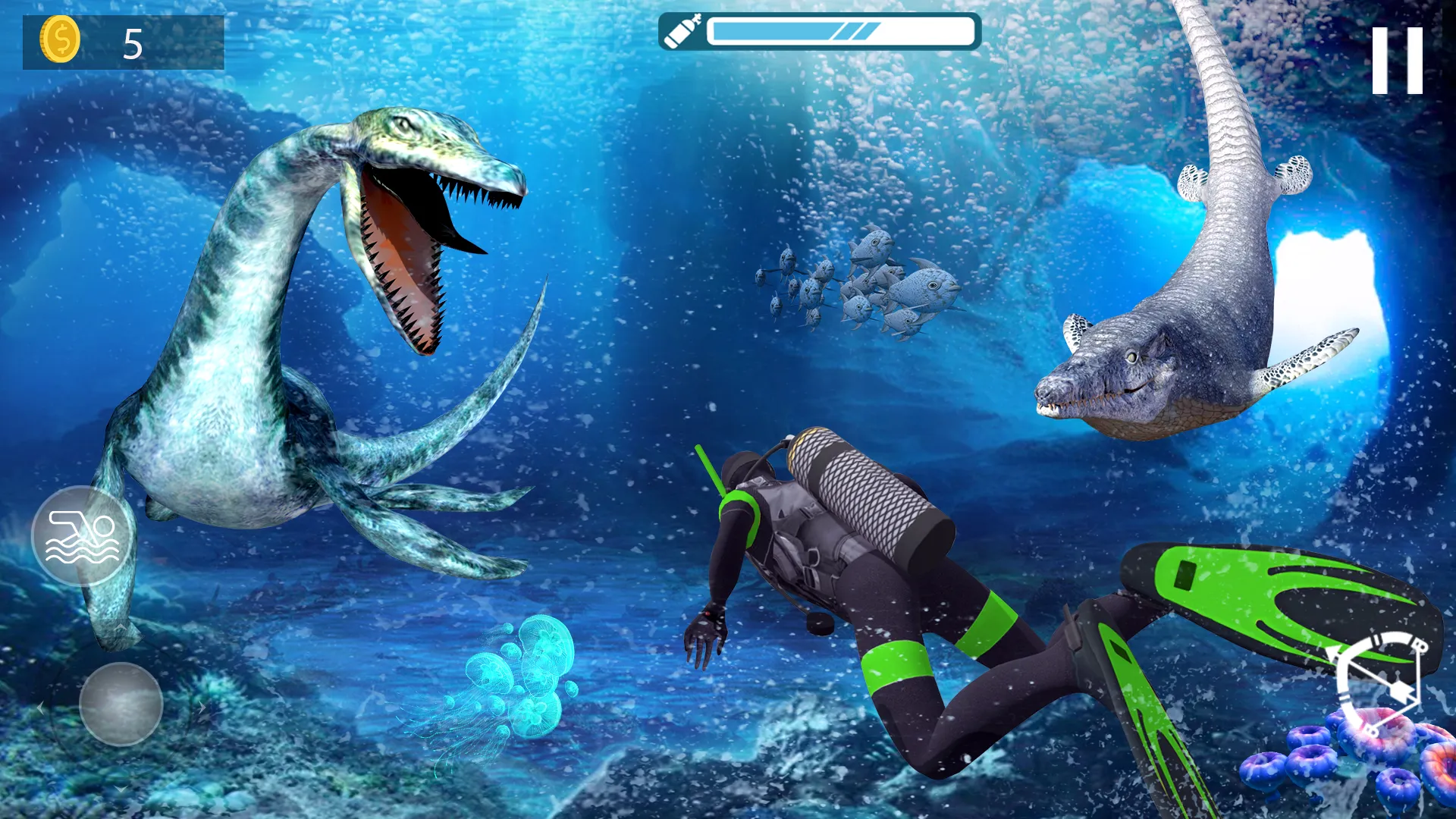 Dino shark hunter underwater | Indus Appstore | Screenshot