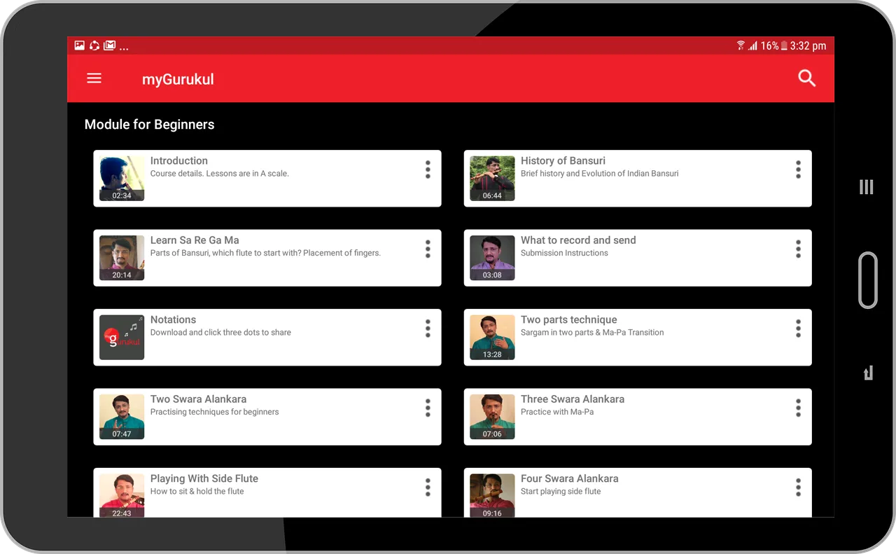myGurukul - Learn Flute, Tabla | Indus Appstore | Screenshot