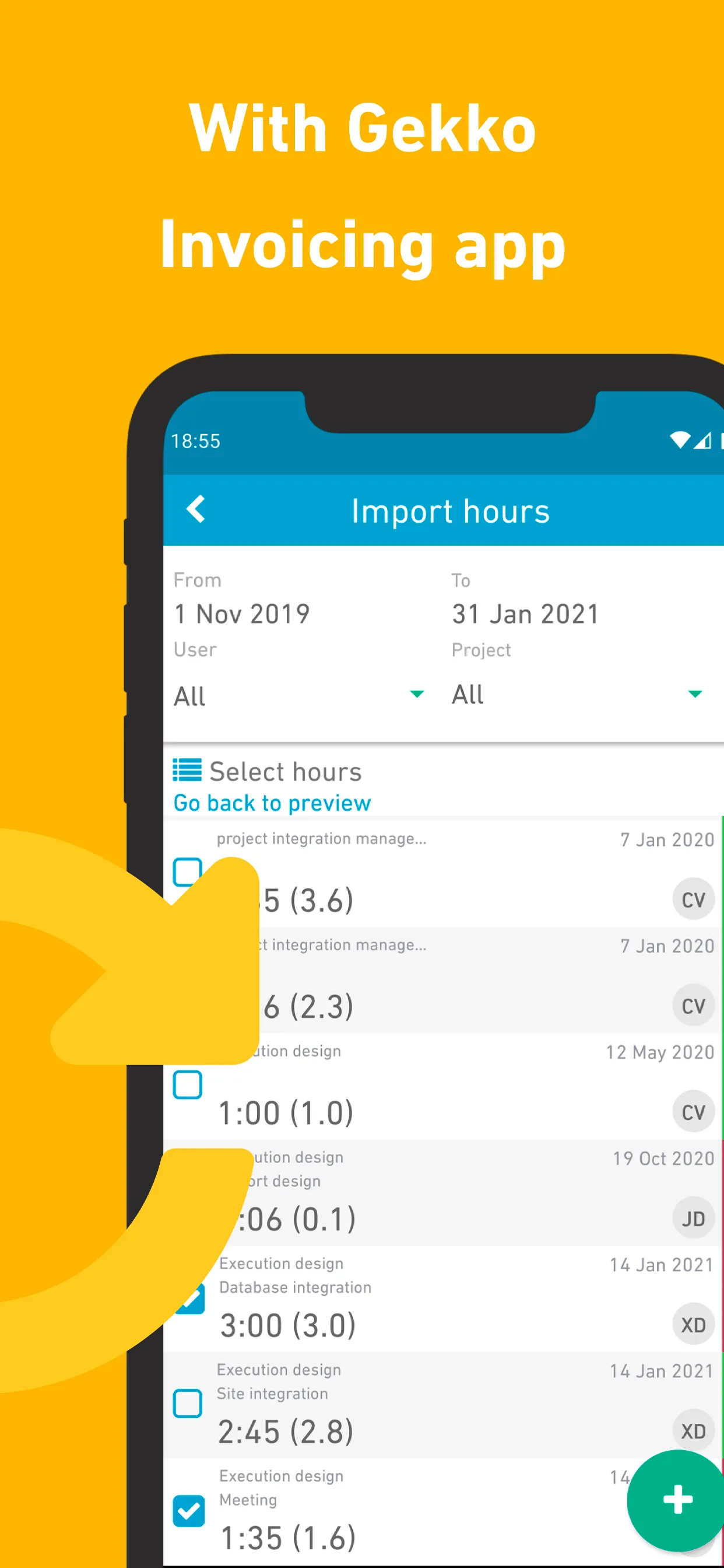 Gekko Hours - Time tracking | Indus Appstore | Screenshot