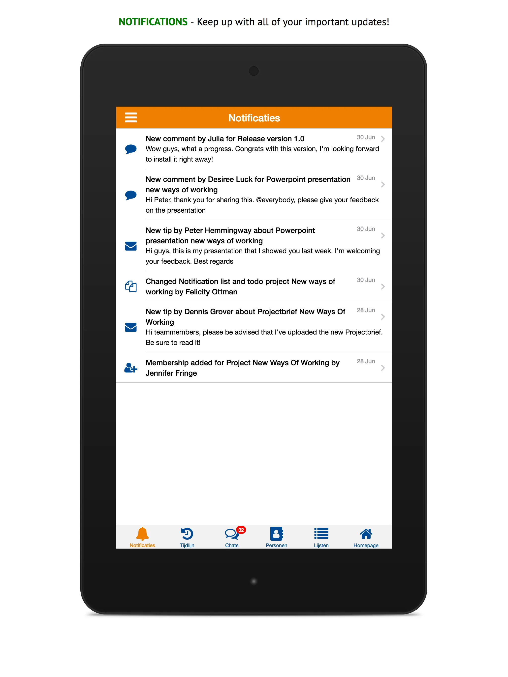 Sociaal Intranet Sensire | Indus Appstore | Screenshot