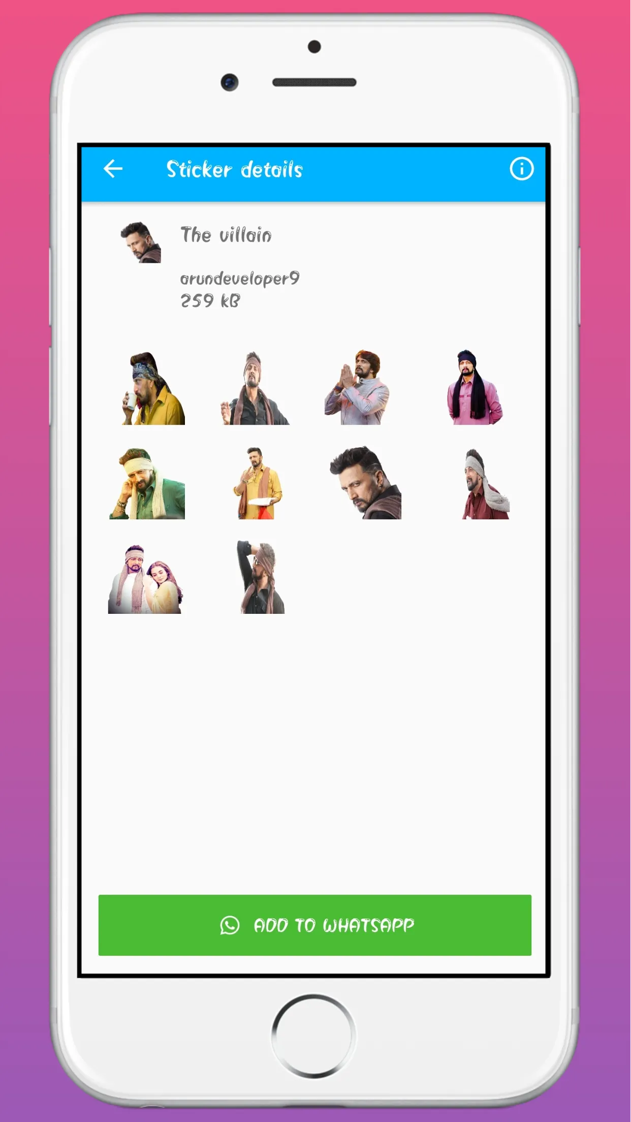 kichcha Sudeepa Stickers | Indus Appstore | Screenshot