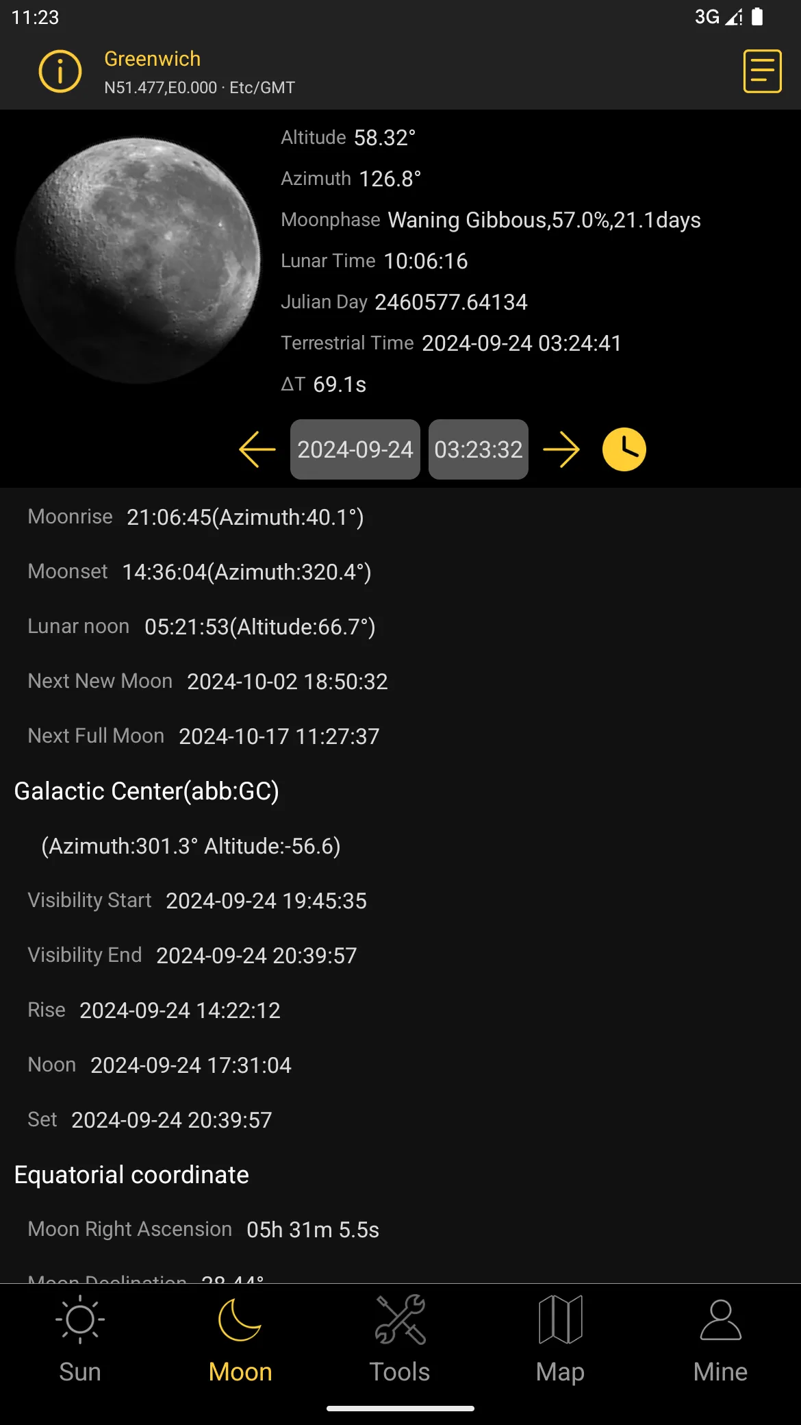 Solunar Calculator | Indus Appstore | Screenshot