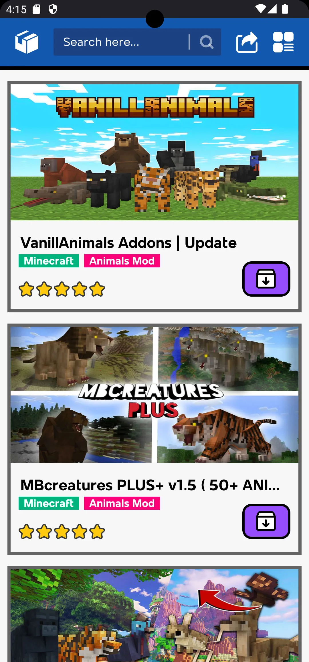 Real Animal Minecraft Mods | Indus Appstore | Screenshot