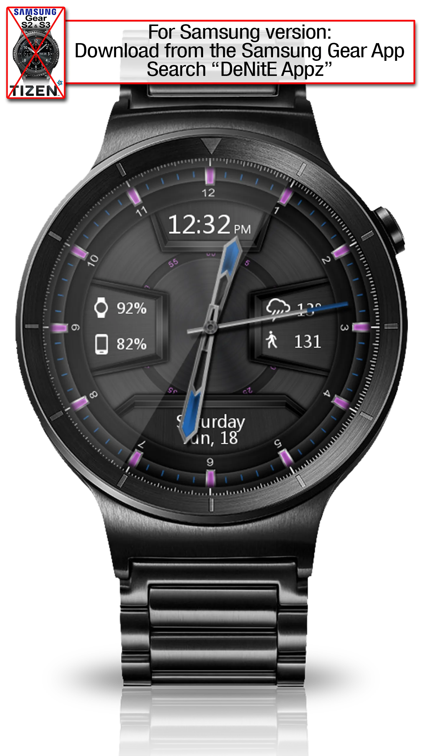 Daring Graphite HD Watch Face | Indus Appstore | Screenshot