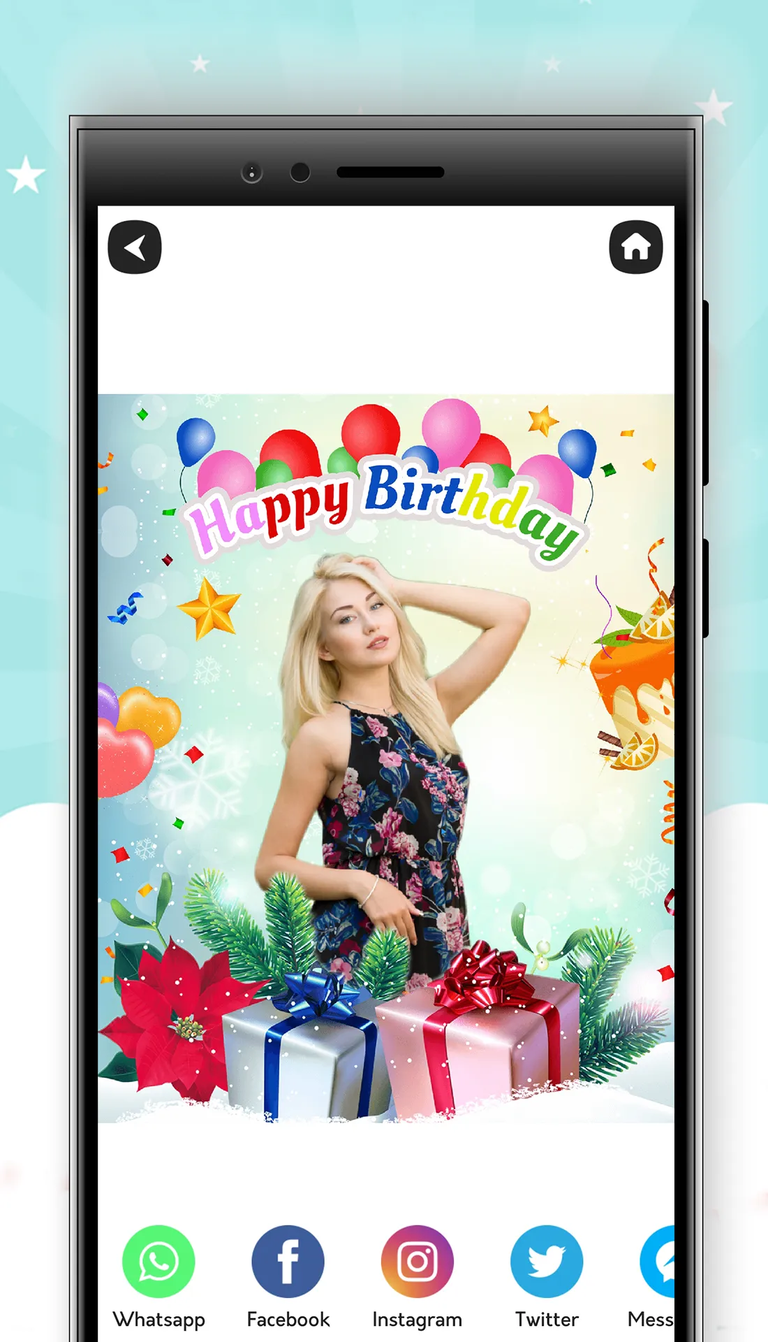 Birthday Cake Photo Frame | Indus Appstore | Screenshot