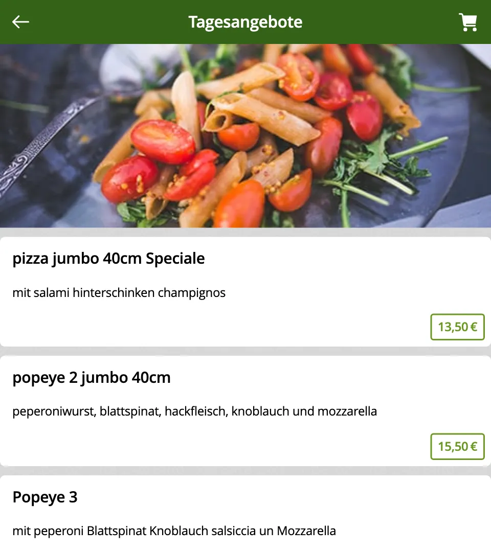 Pizzeria Popeye Mainz | Indus Appstore | Screenshot