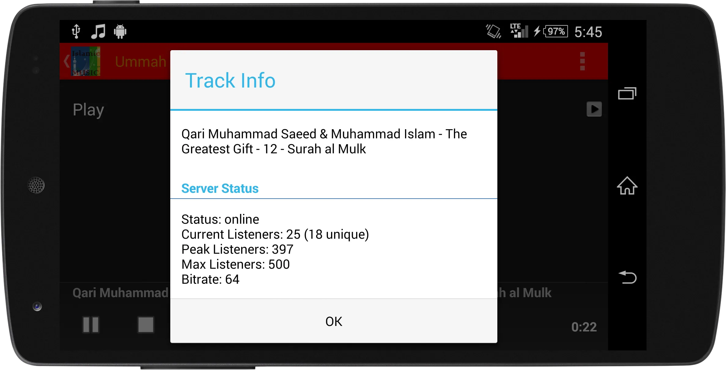 Islamic MUSIC Radio | Indus Appstore | Screenshot