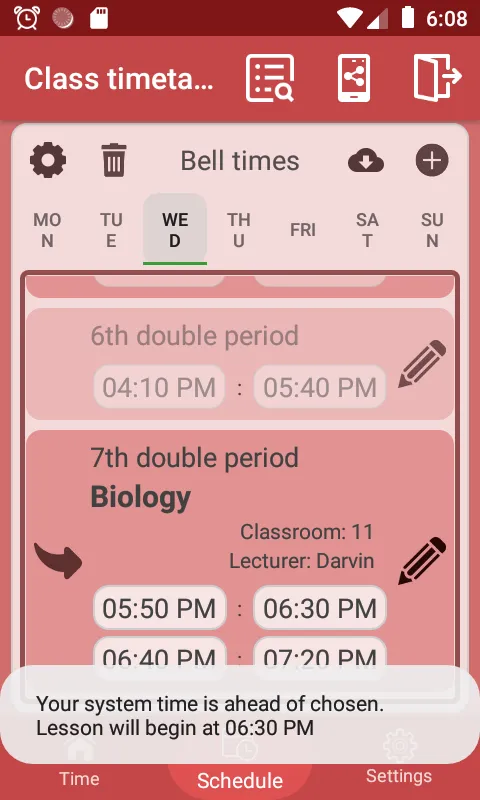 Class Timetable - School, Univ | Indus Appstore | Screenshot