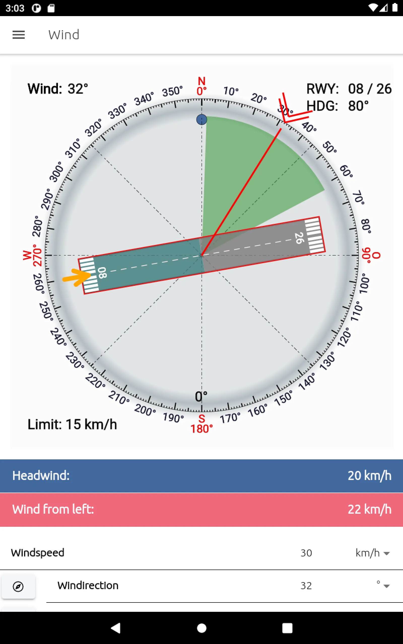 CrossWind Calculator | Indus Appstore | Screenshot