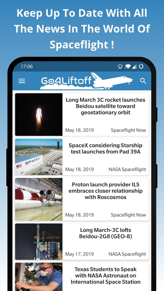 Go4Liftoff - Rocket Launches | Indus Appstore | Screenshot