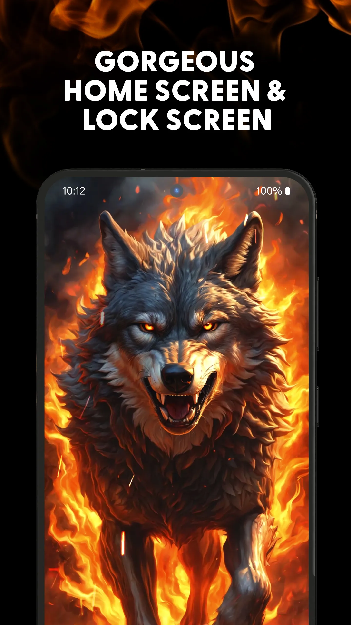 Fire Wallpaper Theme Lone Wolf | Indus Appstore | Screenshot