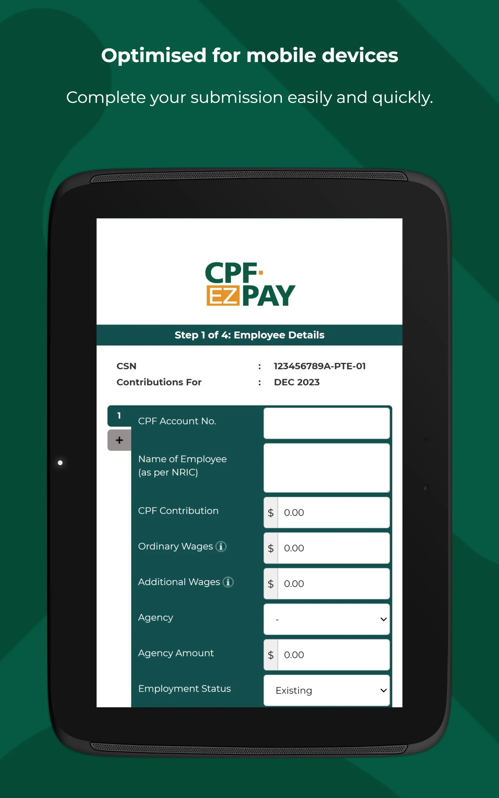 CPF EZPay Mobile | Indus Appstore | Screenshot