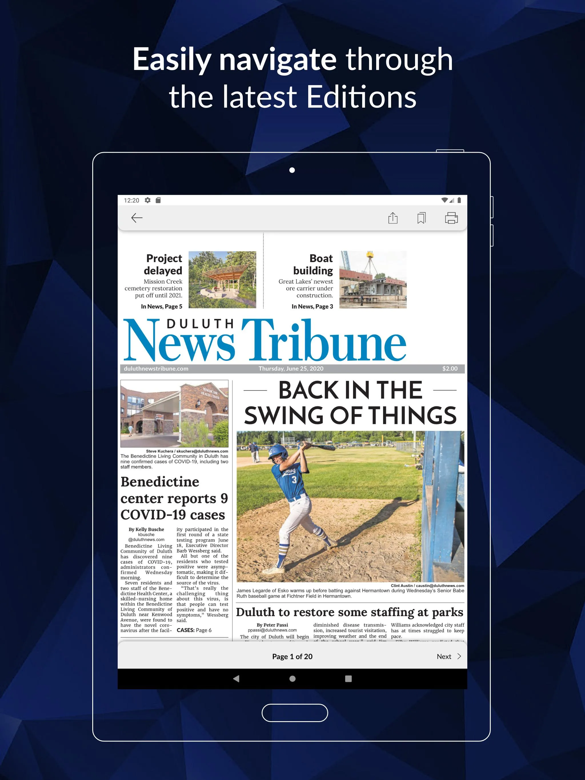 Duluth News Tribune E-paper | Indus Appstore | Screenshot