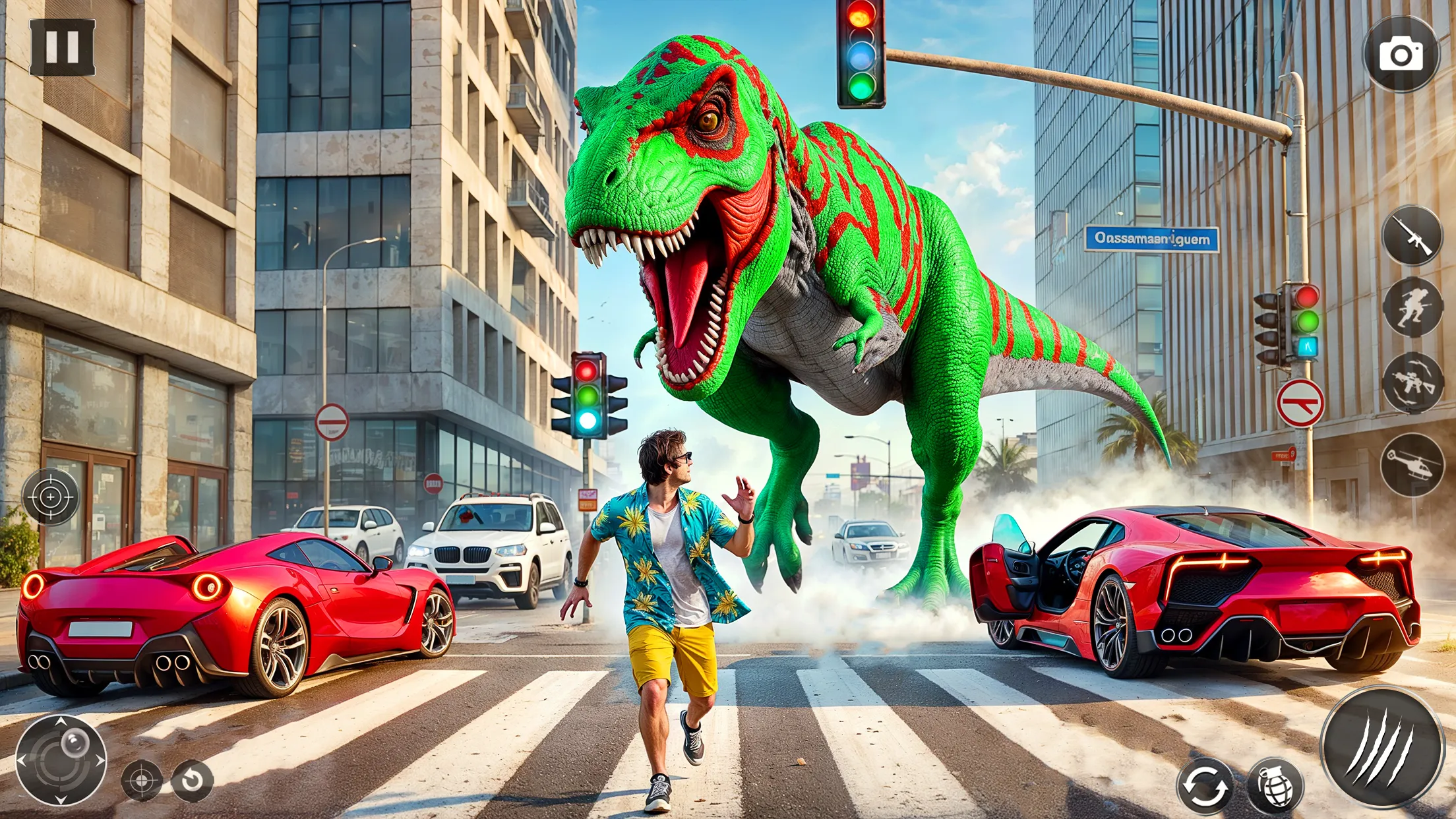 Angry Dinosaur City Attack | Indus Appstore | Screenshot