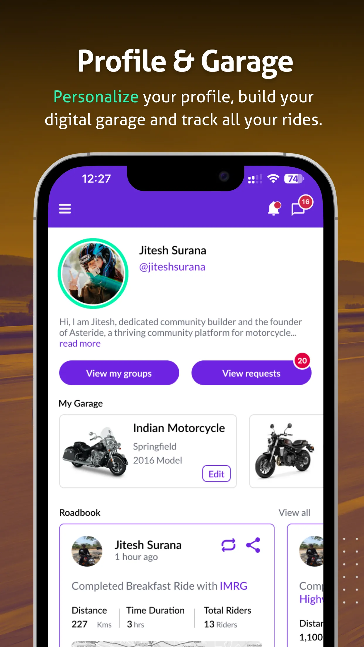 Asteride: Connect, Plan & Ride | Indus Appstore | Screenshot