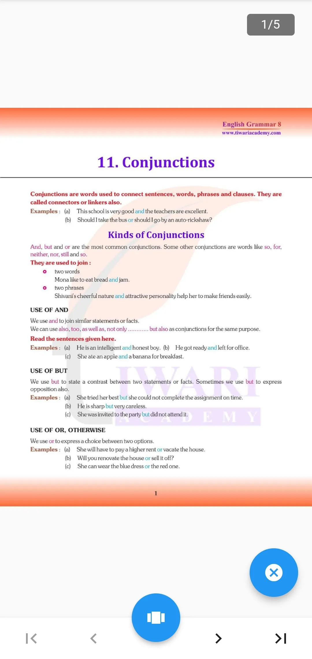 Class 8 English Grammar Book | Indus Appstore | Screenshot