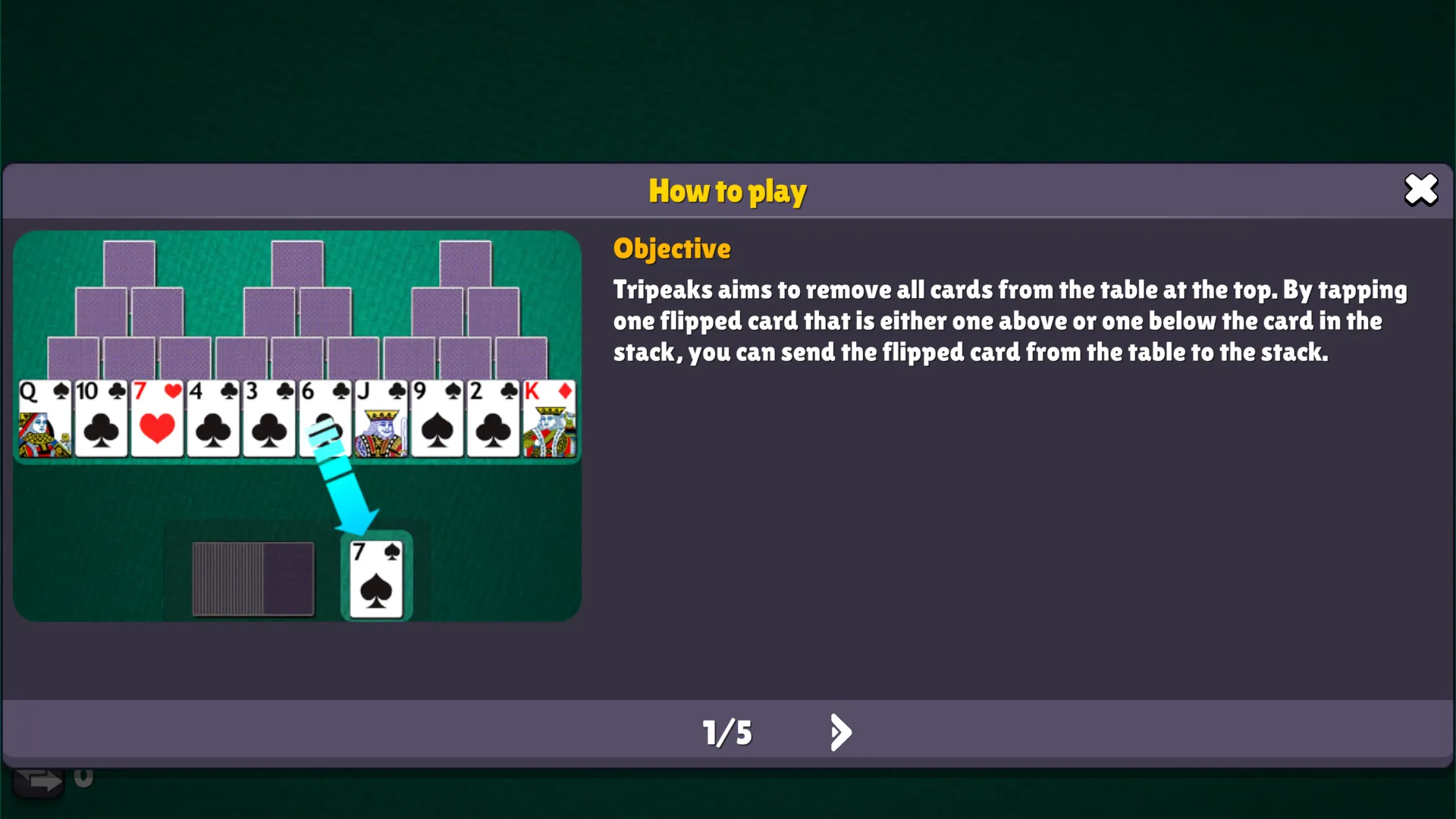 Solitaire: TriPeaks | Indus Appstore | Screenshot