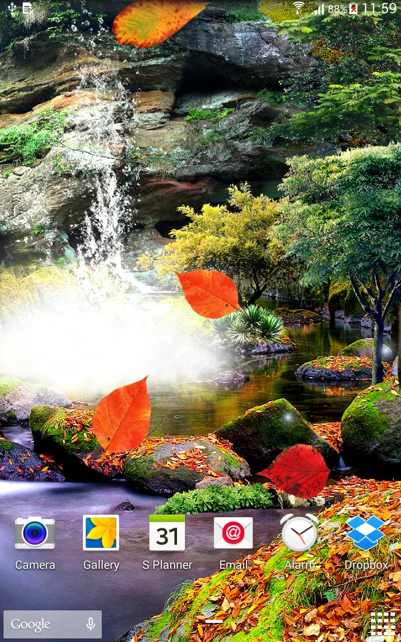 3D Autumn Waterfall Wallpaper | Indus Appstore | Screenshot