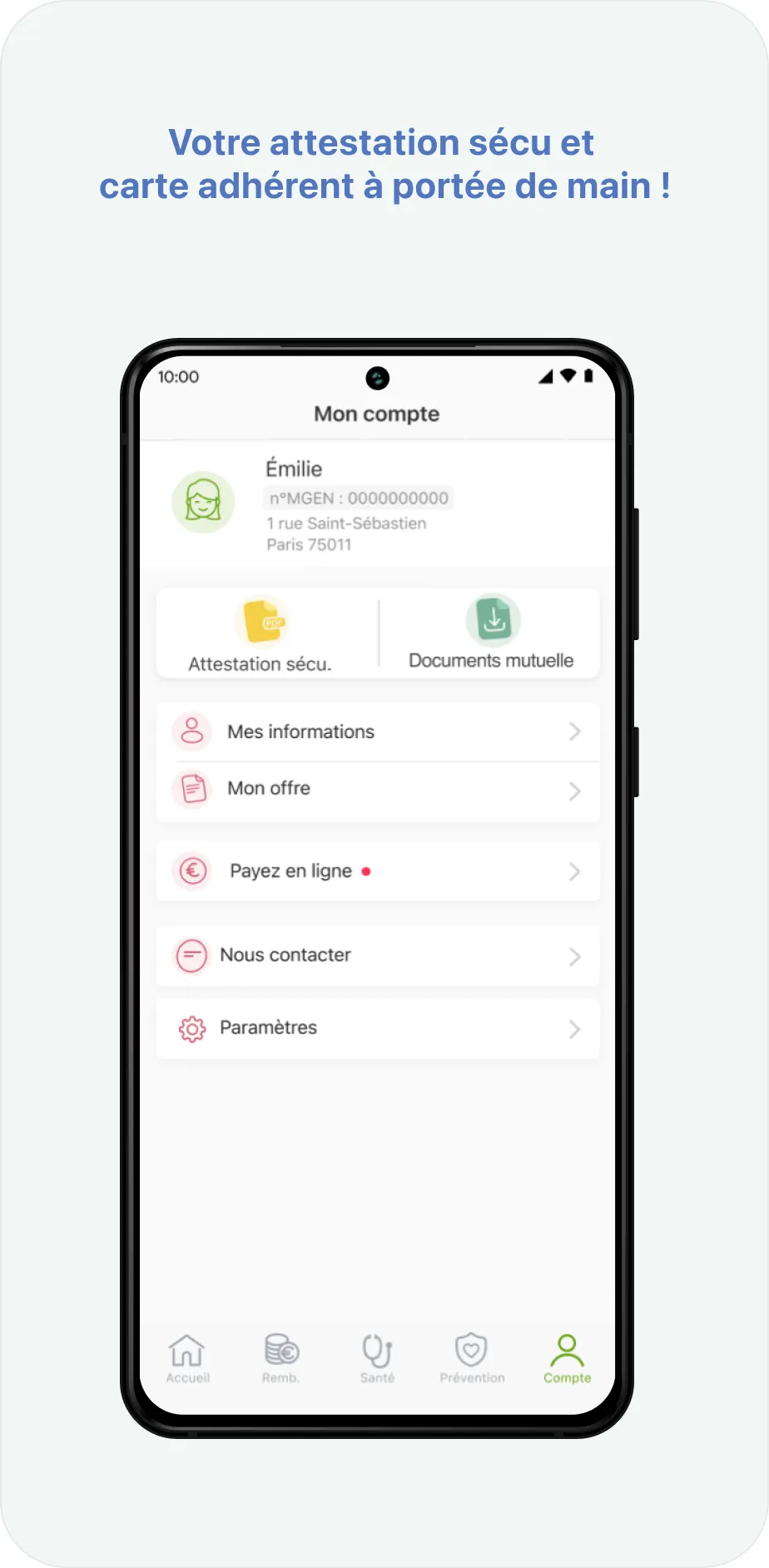 MGEN Mutuelle Espace Personnel | Indus Appstore | Screenshot