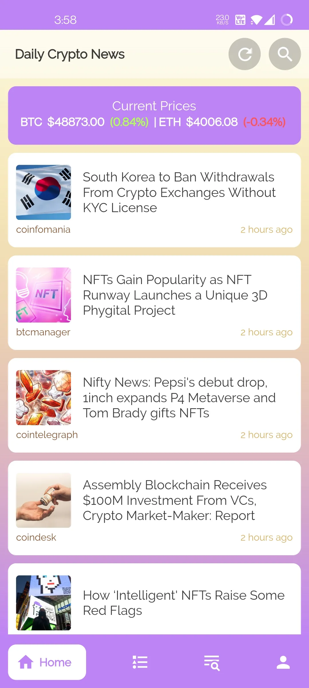 Daily Crypto News | Indus Appstore | Screenshot