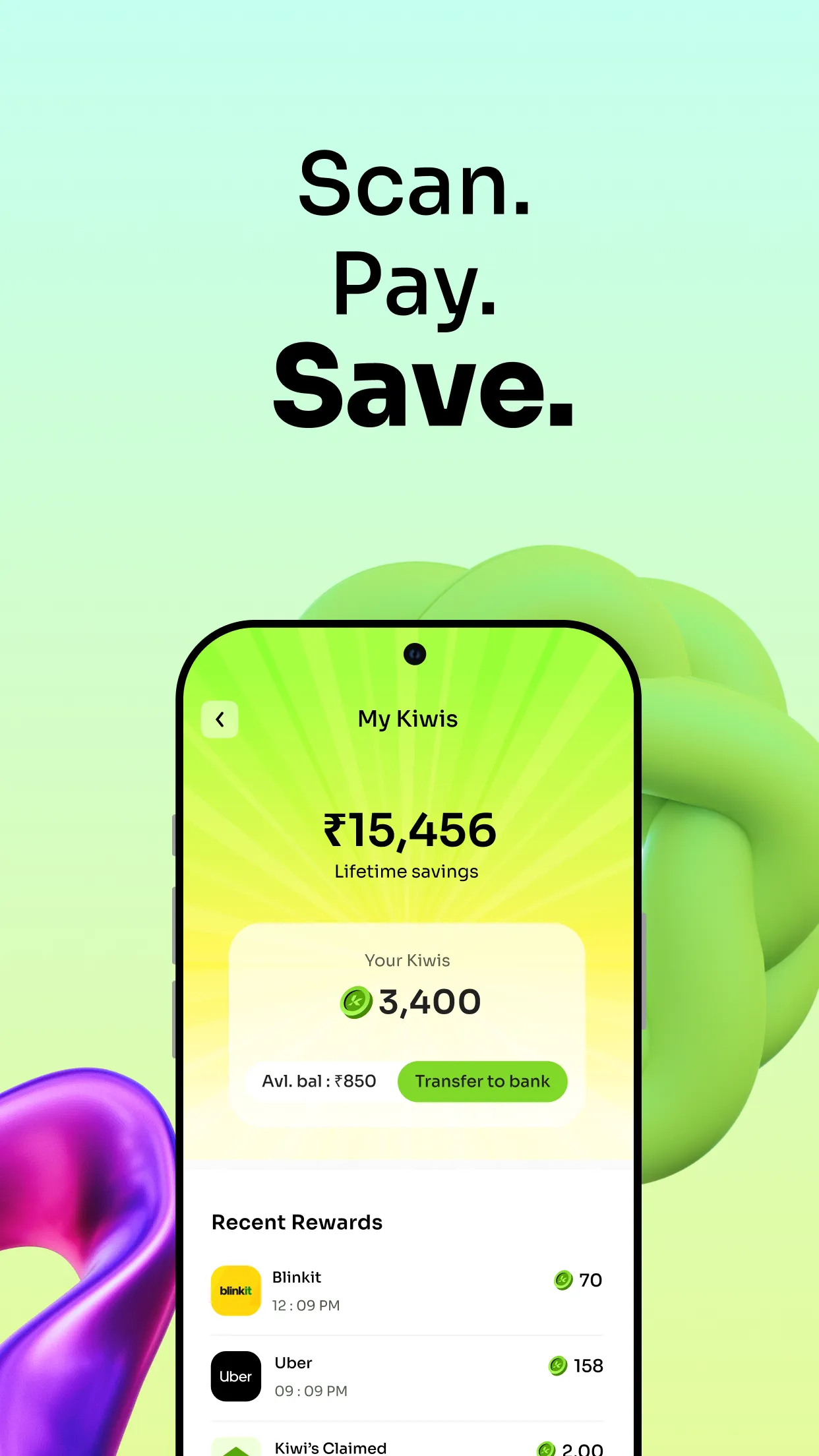 Kiwi: Cashback + UPI on Credit | Indus Appstore | Screenshot