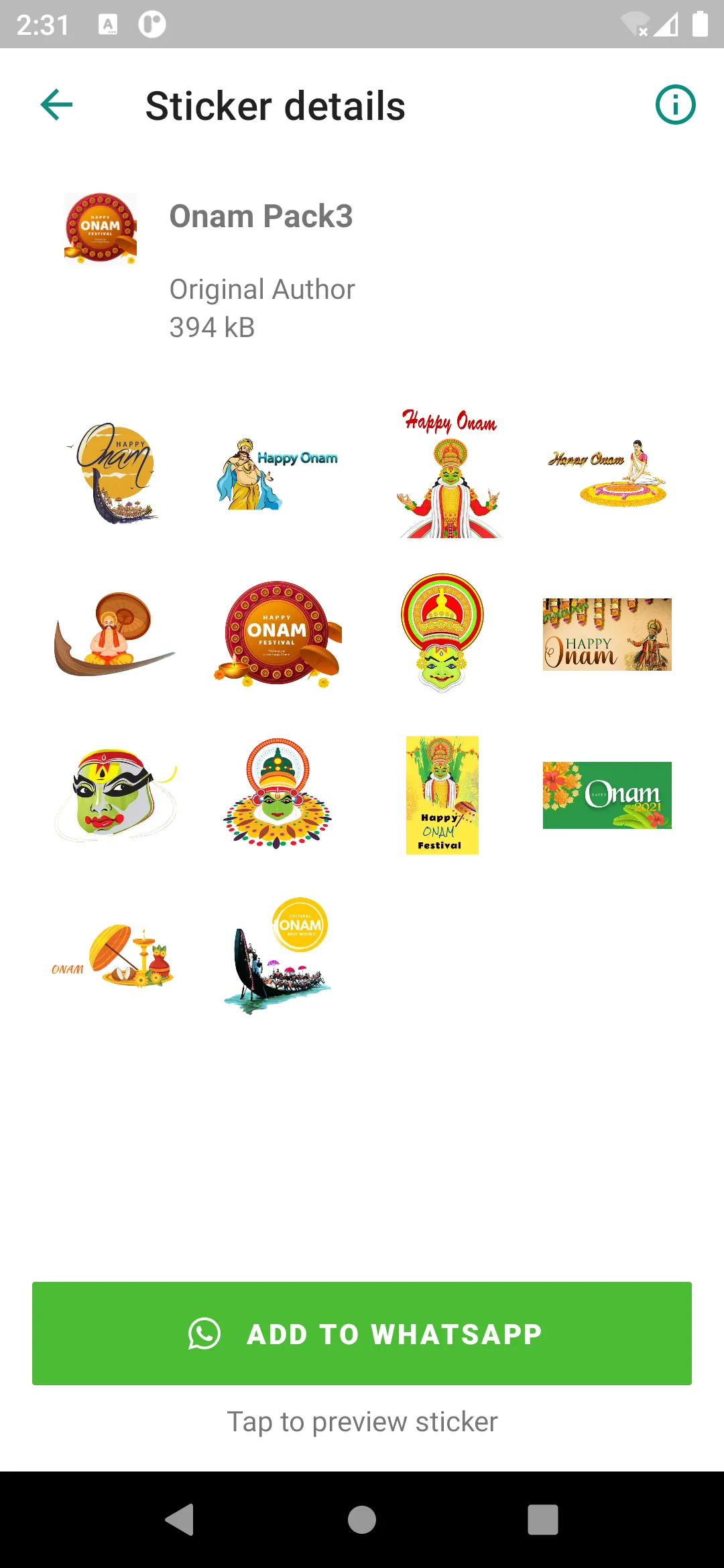 Onam Stickers Pro | Indus Appstore | Screenshot