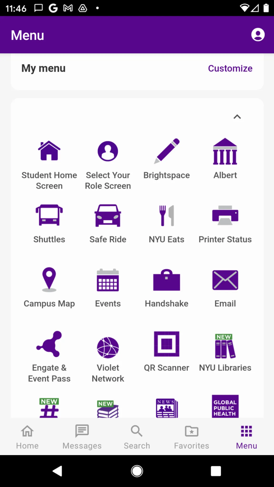 NYU Mobile | Indus Appstore | Screenshot