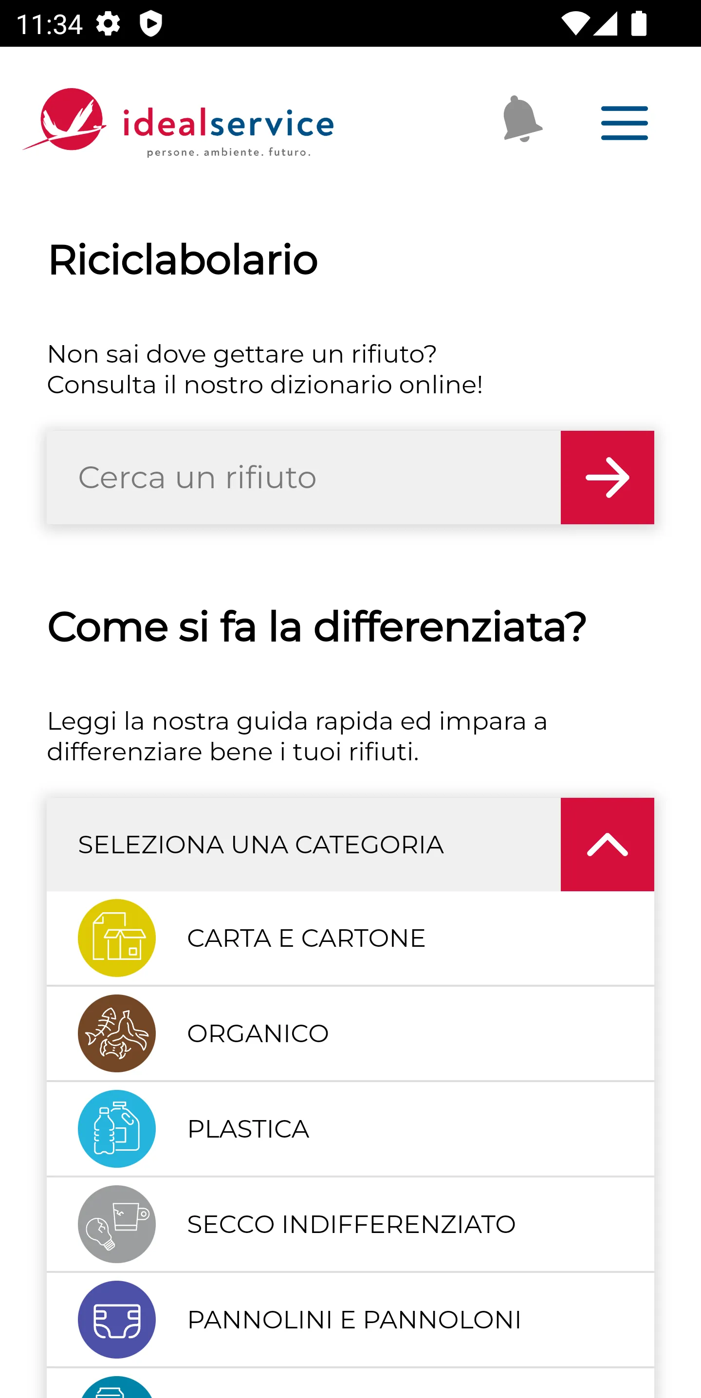 Idealservice Rifiuto Zero | Indus Appstore | Screenshot