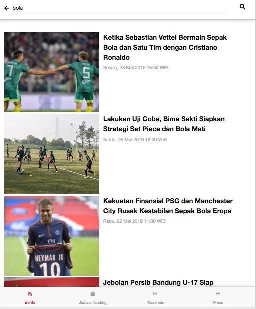 BolaSkor - Berita sepak bola t | Indus Appstore | Screenshot