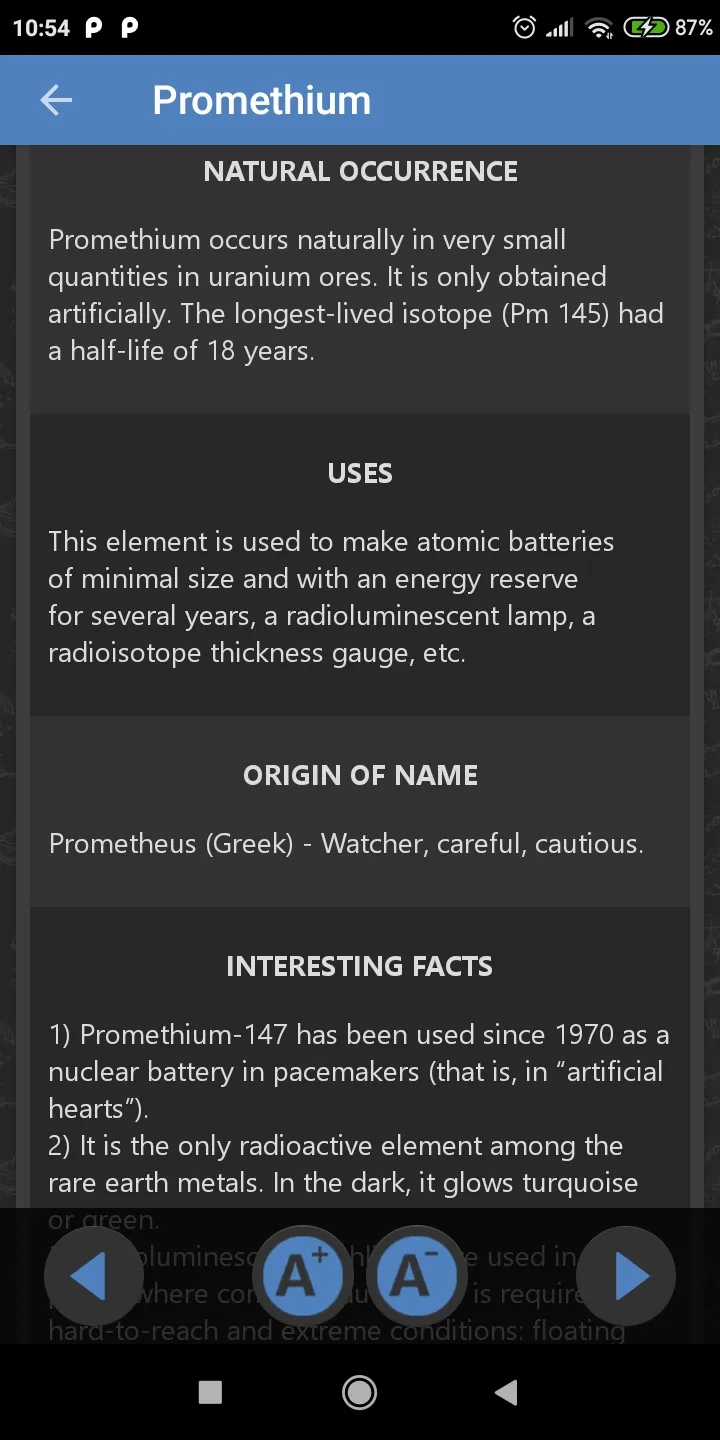 Periodic table | Indus Appstore | Screenshot