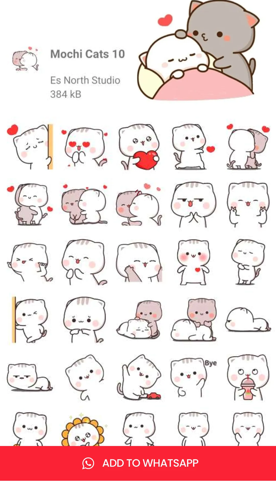 Mochi Cat Stickers - WASticker | Indus Appstore | Screenshot