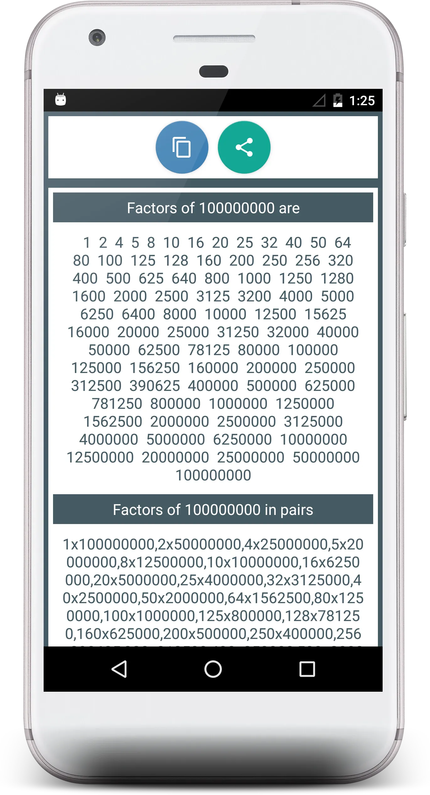 Factor Calculator | Indus Appstore | Screenshot