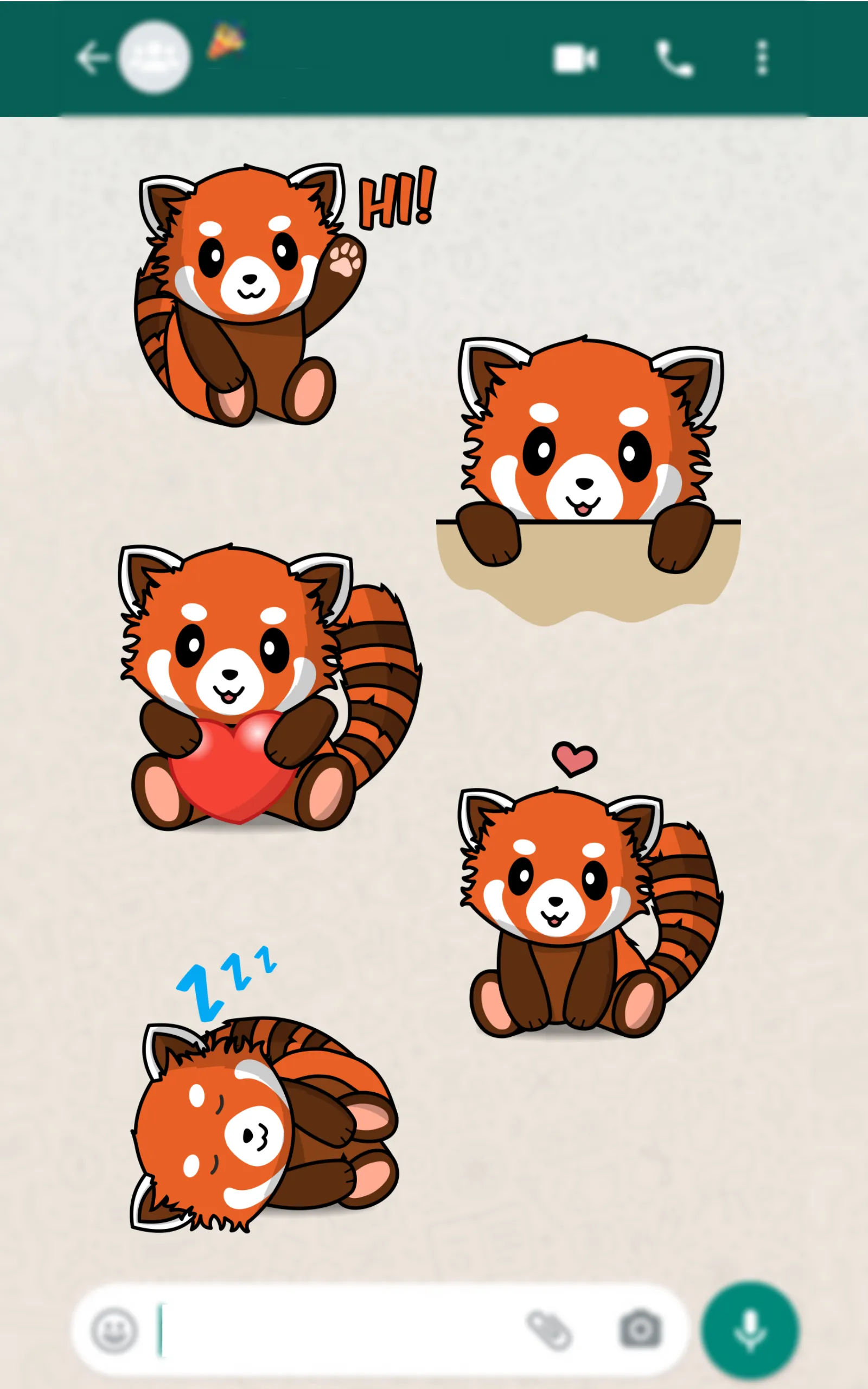 Red Panda WAStickerApps | Indus Appstore | Screenshot