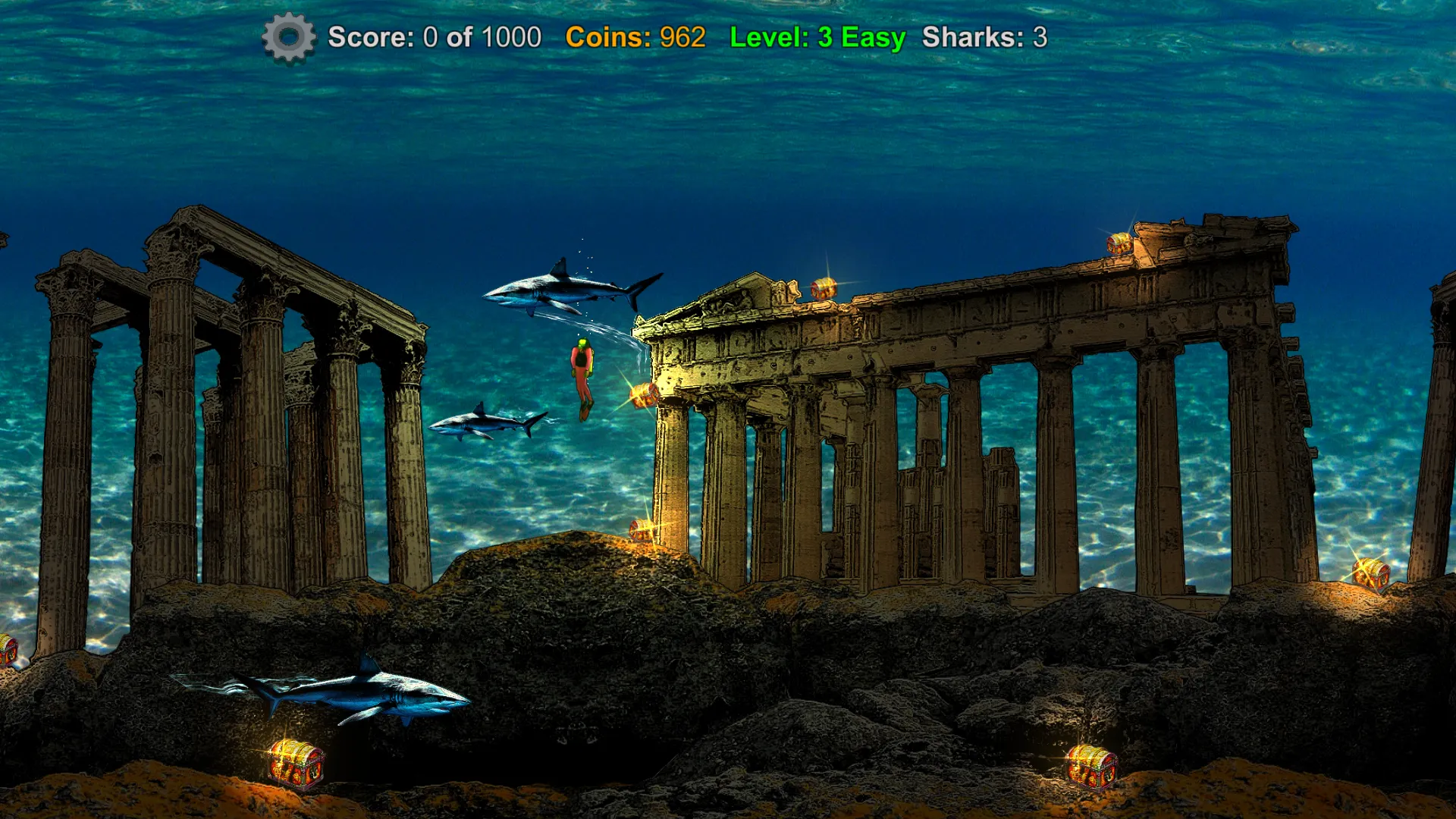 Deep Immersion - Sharks & Gold | Indus Appstore | Screenshot