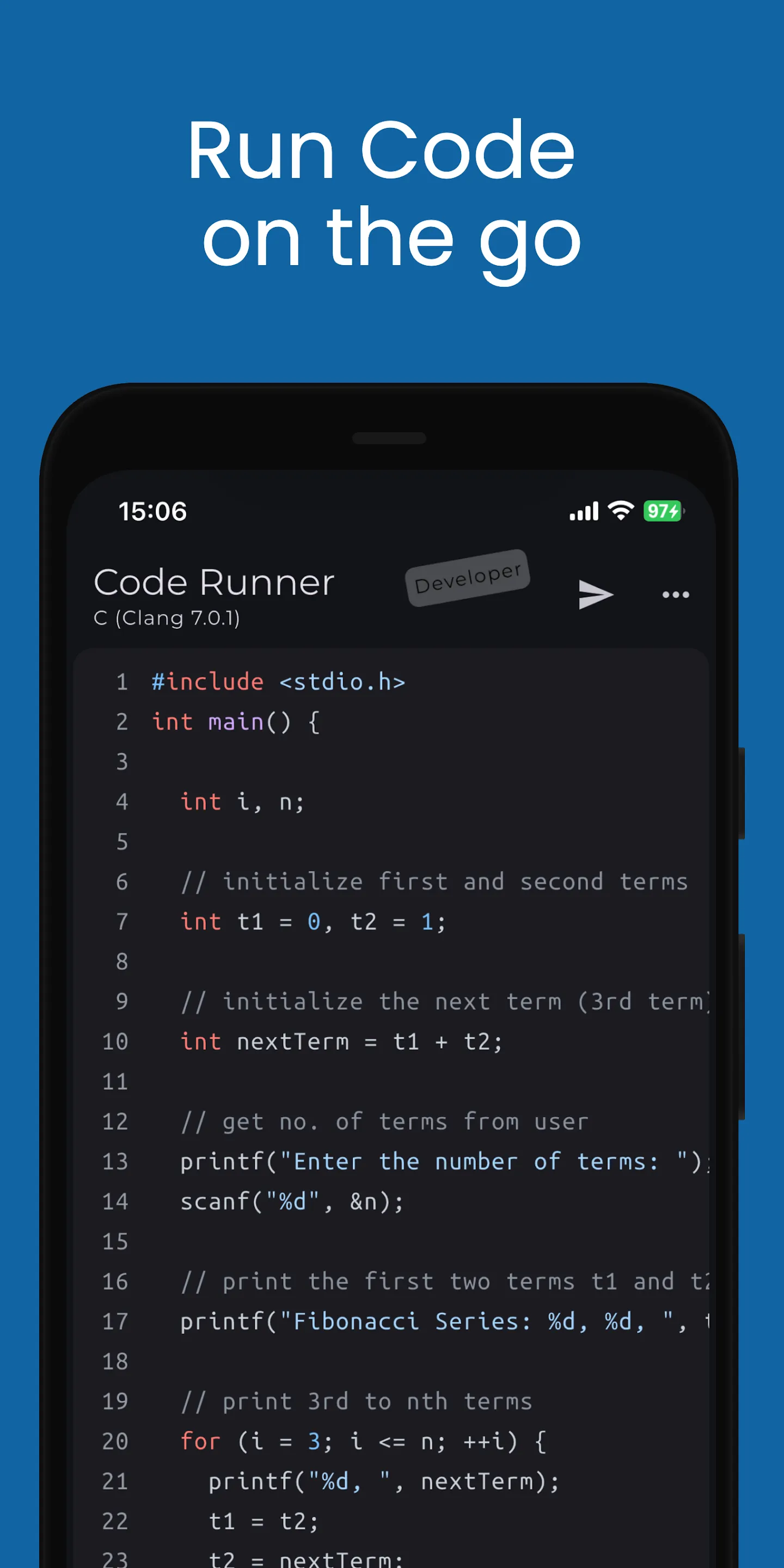 Code Runner App Compiler & IDE | Indus Appstore | Screenshot