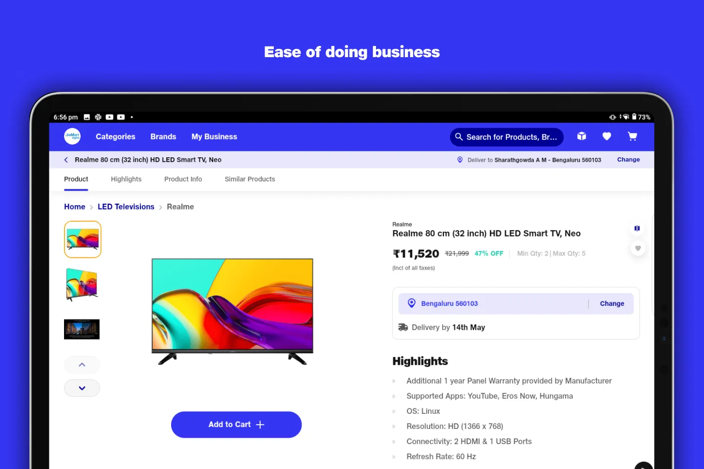 JMD B2B | Indus Appstore | Screenshot