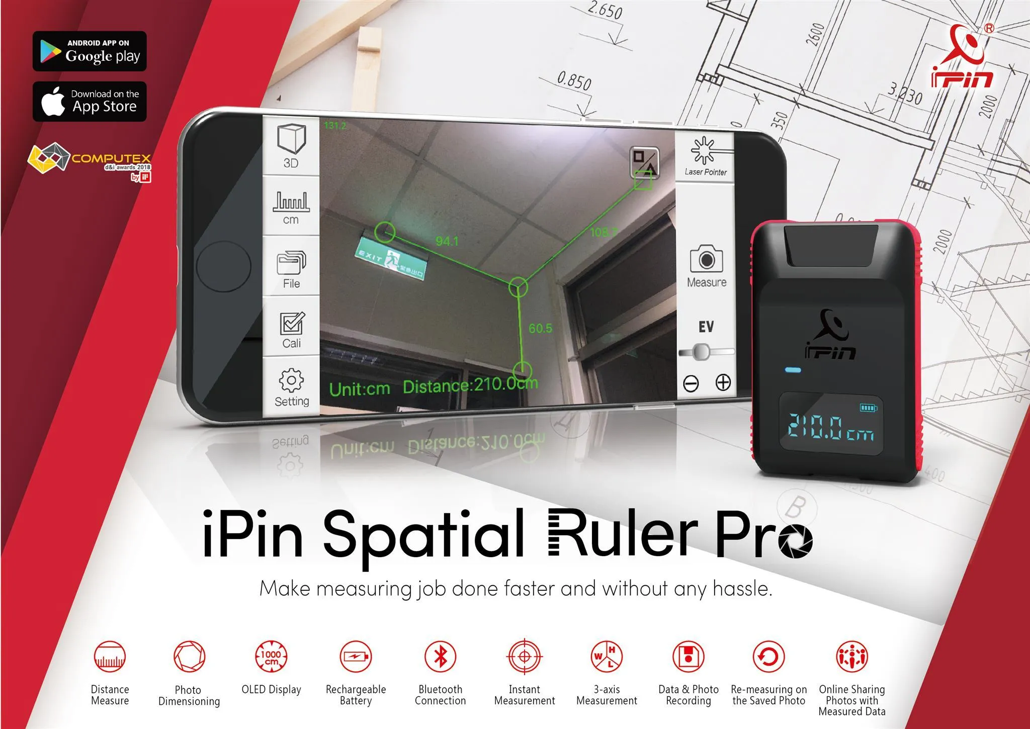 iPin Ruler Pro | Indus Appstore | Screenshot