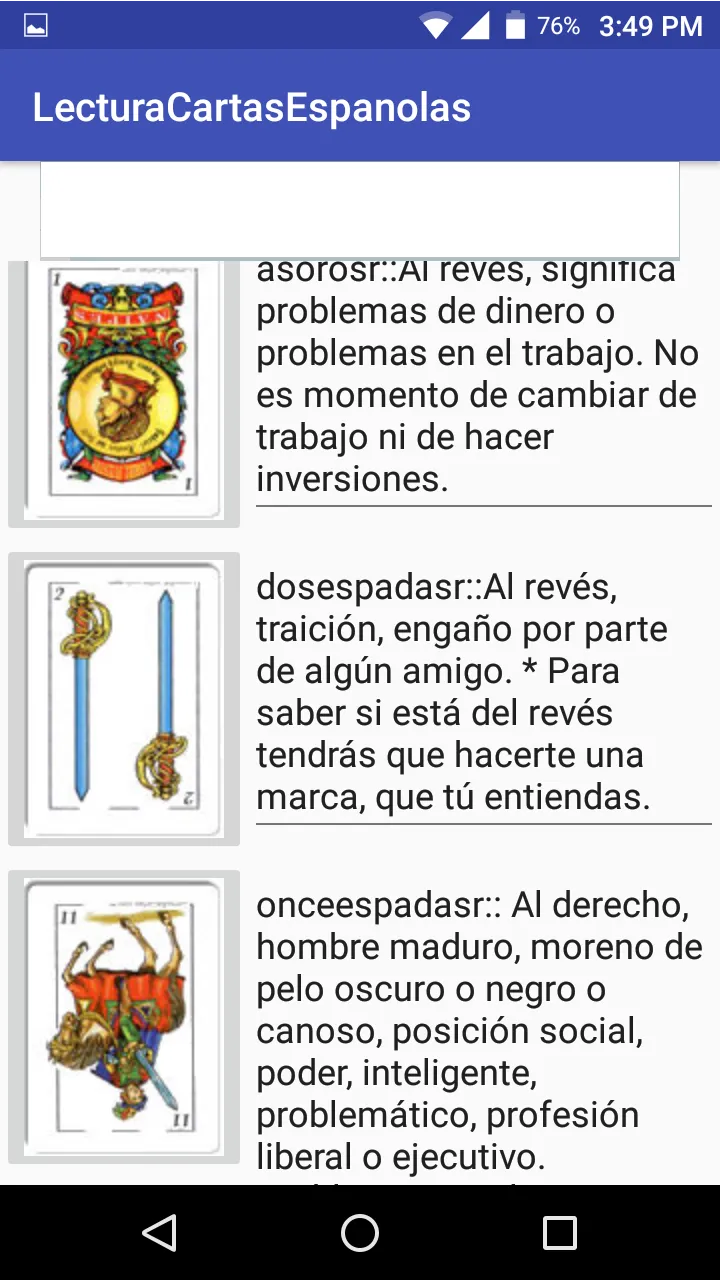 Lectura de Cartas Españolas | Indus Appstore | Screenshot