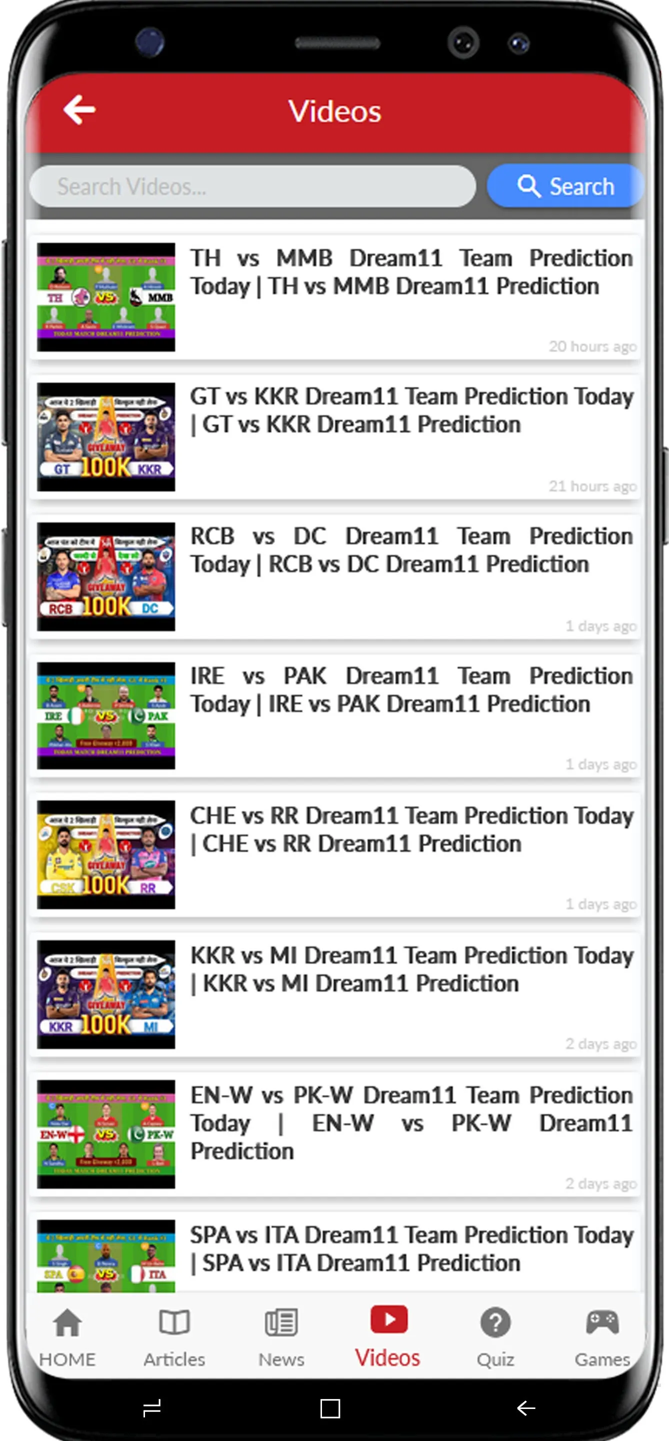 Possible11 Fantasy Prediction | Indus Appstore | Screenshot