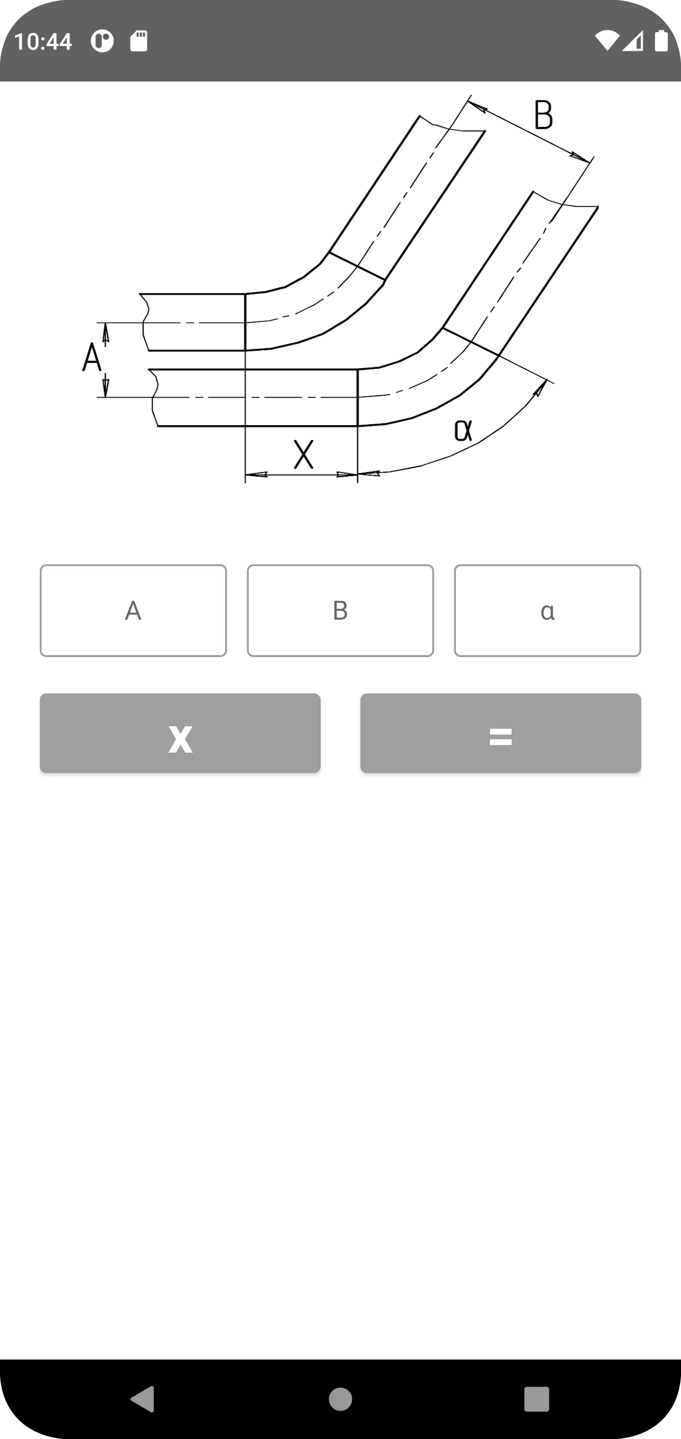 Offset Pipe calculator | Indus Appstore | Screenshot